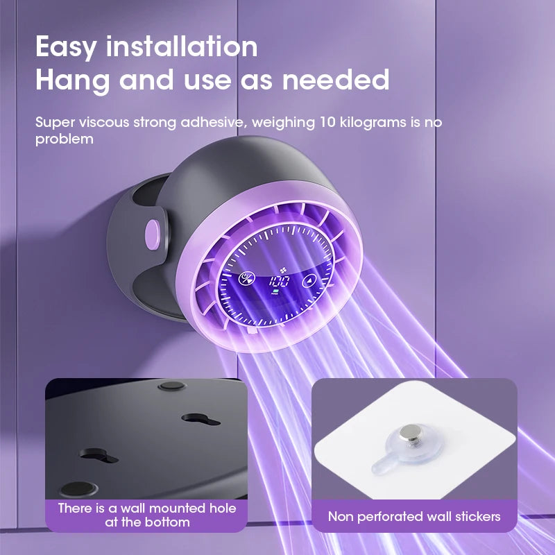 Portable Mini Touch Screen Desk Fan 100-Speed Adjustable Quiet Cooling Strong Wind with Digital Display Air Circulation Fan